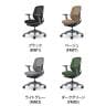 オカムラ シルフィー オフィスチェア 可動肘 背メッシュ 座面布張り ローバック ダークグレーボディ ランバーサポート付 樹脂脚 ウレタンキャスター Sylphy C681ZE-2