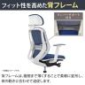オカムラ シルフィー チェア 可動肘 エクストラローバック 可動ヘッドレスト 背メッシュ ホワイトボディ ハンガー ランバーサポート ウレタンキャスター C682ZZ-7