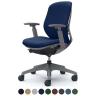 オカムラ シルフィー オフィスチェア 可動肘 背クッション 座面布張り ローバック ダークグレーボディ 樹脂脚 ウレタンキャスター Sylphy C683ZA-19