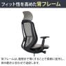オカムラ シルフィー ヘッドレスト付き オフィスチェア アジャストアーム エクストラハイバック アルミ脚 ウレタンキャスター ハンガー付き 背メッシュ 座面布張り ブラックボディokamura Sylphy C68BER-8