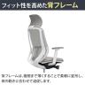 オカムラ シルフィー ヘッドレスト付き オフィスチェア アジャストアーム エクストラハイバック 樹脂脚 ウレタンキャスター ハンガー付き 背メッシュ 座面布張り ホワイトボディokamura Sylphy C68BZW-8