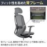 オカムラ シルフィー オフィスチェア エクストラハイバック 可動ヘッドレスト 可動肘 背メッシュ ダークグレーボディ アルミ脚 ランバーサポート付 ナイロンキャスター Sylphy C68EBE-8