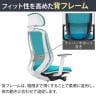 オカムラ シルフィー オフィスチェア エクストラハイバック 可動ヘッドレスト 可動肘 背メッシュ ホワイトボディ 樹脂脚 ランバーサポート付き ナイロンキャスター sylphy C68EXZ-7