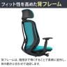 オカムラ シルフィー オフィスチェア エクストラハイバック 可動ヘッドレスト 可動肘 背メッシュ ブラックボディ アルミ脚 ハンガー付き ナイロンキャスター sylphy C68FBR-7