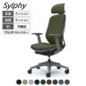オカムラ シルフィー オフィスチェア エクストラハイバック 可動ヘッドレスト 可動肘 背クッション ダークグレーボディ アルミ脚 ウレタンキャスター Sylphy C68GEA