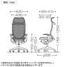 オカムラ バロン Baron CP88AR オフィスチェア アジャストアーム エクストラハイバック アルミ脚 固定ヘッドレスト スタンダートメッシュ ハンガー付き メッシュ張り ポリッシュフレーム ブラックボディ-17