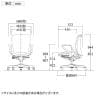 オカムラ ドクター用チェア スラート sulato LT96CA 固定肘 ローバック 樹脂脚 ゴムキャスター 布張り 防水 撥水 グレーシェル 医療 病院 診察-12