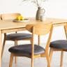【2脚セット】木製 ダイニングチェア レザーファブリック 布張り 肘なし 天然木 ホワイトオーク 無垢材 食卓椅子 リビング椅子 ウッドチェア 北欧モダン-6