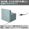 オリバー×オフィスコム コンセント付きソファ 1人掛け 布張り 幅700×奥行600×高さ720mm-6