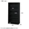 L6-E210E 1 L6 オープン保管庫 下置き用 SBK ブラック スチール書庫 キャビネット 幅800×奥行450×高さ2100mm 国産 収納 プラス(PLUS)-1