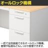 プラス リード LEED デスク LE-167D-32 デスク オフィスデスク ワークデスク 両袖机 幅1600×奥行700×高さ700mm カギ付き 2段袖×D-3段袖 幕板付き 配線口付き-9