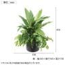 ポピー 観葉植物 人工樹木 ドラセナミックスグリーンポット 卓上グリーンポット 幅530×全長450mm フェイクグリーン 葉 造花 インテリア オフィス おしゃれ-1