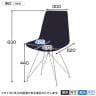 QUON(クオン) ネスタ 布地(N.C) ミーティングチェア ラウンジチェア 粉体塗装 幅470×奥行520×高さ830mm-8