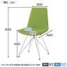 ネスタ PVC(プレザント) ミーティングチェア ラウンジチェア クロームメッキ 幅470×奥行520×高さ830mm-6