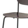 QUON(クオン) Poplar ポプラ ミーティングチェア ダイニングチェア カフェ風 サテンブラック脚 MTB スタッキング可能-3