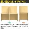 T型ブースデスク2 幅1418×奥行700×高さ1304mm ナチュラル-2