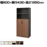 プラン 木製シェルフ キャビネット 木製収納 木製書庫 下部扉タイプ 幅800×奥行432×高さ1850mm