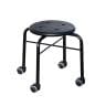 ワーキングキャスター ハイ ブラック脚 座面:インテグラルウレタン仕様 作業スツール 安定性 幅390×奥行390×高さ420mm