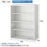 クウォール オープン書庫 幅900×奥行450×高さ1200mm/RW45-12K ホワイト 【国産】【完成品】-4