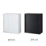 クウォール 3枚引戸書庫(内筒交換錠) ホワイト ブラック 幅900×奥行450×高さ1050mm/RW45-310S RK45-310S 【国産】 【完成品】-1