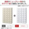 【国産】【完成品】スチール製 シューズボックス・靴箱・下駄箱 4列8段32人用 錠なし/SLB-432-K2-2