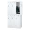 【ホワイト:3月18日入荷予定】6人用 3列2段 スチールロッカー ダイヤル錠 幅900×奥行515×高さ1790mm SLDW-6-D SLDK-6-D【国産】【完成品】-19