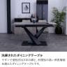 【設置無料】 伸長式ダイニングテーブル (片側伸長) 4～6人掛け セラミック テーブル 伸縮 スチール脚 オシャレ モダン 幅1400～1800×奥行850×高さ720mm-4