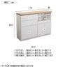 キッチンカウンター 引き出し 収納 作業台 食器棚 レンジ台 木製 可動棚 完成品 シンプル 白 黒 グレー キッチン収納 幅1190×奥行400×高さ895mm-15