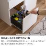 キッチンカウンター 引き出し 収納 作業台 食器棚 レンジ台 木製 可動棚 完成品 シンプル 白 黒 グレー キッチン収納 幅1190×奥行400×高さ895mm-9