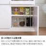 キッチンカウンター 引き出し 収納 作業台 食器棚 レンジ台 木製 可動棚 完成品 シンプル 白 黒 グレー キッチン収納 幅900×奥行400×高さ895mm モデルルーム 住宅展示場-13