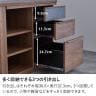 キャビネット 木製 可動棚 リビング 収納 サイドボード 伸縮式 リビング デスク 机 棚 引き出し 収納 おしゃれ カウンター 幅885～1565×奥行446×高さ718mm モデルルーム 住宅展示場 オフィス-13
