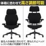 ヒューマンスケール(Humanscale) フリーダム(freedom) ヘッドレスト オフィスチェア 高機能 エルゴノミクス 椅子 ブラック F212GFT10-6