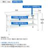 【抗菌加工】サカエ 軽量高さ調整作業台 抗菌・抗ウイルス天板 中間棚板・下段棚板付き TKK8-097AVPWT2 幅900×奥行750×高さ800～1000mm【SIAA】-8