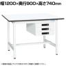 【抗菌加工】サカエ 軽量作業台KAタイプ キャビネット付き KA-129CMW 幅1200×奥行900×高さ740mm【SIAA】