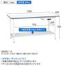 【抗菌加工】サカエ 軽量立作業台KADタイプ キャビネット付き・中板付き KAD-126ATMW 幅1200×奥行600×高さ900mm【SIAA】-7