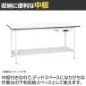 【抗菌加工】サカエ 軽量立作業台KADタイプ キャビネット付き・中板付き KAD-127ATMW 幅1200×奥行750×高さ900mm【SIAA】-3