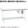 【抗菌加工】サカエ 軽量立作業台KADタイプ キャビネット付き・中板付き KAD-156CTMW 幅1500×奥行600×高さ900mm【SIAA】