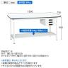 【抗菌加工】サカエ 軽量立作業台KADタイプ キャビネット付き・中板付き KAD-157CTMW 幅1500×奥行750×高さ900mm【SIAA】-7
