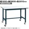 【抗菌加工】サカエ 軽量作業台SELタイプ 移動式・直進安定金具無し SEL-1260PUR 幅1200×奥行600×高さ810mm【SIAA】