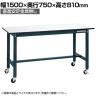 【抗菌加工】サカエ 軽量作業台SELタイプ 移動式・直進安定金具無し SEL-1575PUR 幅1500×奥行750×高さ810mm【SIAA】