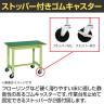 【抗菌加工】サカエ 軽量作業台KSタイプ 移動式・直進安定金具無し KS-126FUR 幅1200×奥行600×高さ740mm【SIAA】-3