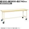 【抗菌加工】サカエ 軽量作業台KSタイプ 移動式・直進安定金具無し KS-126PURI 幅1200×奥行600×高さ740mm【SIAA】