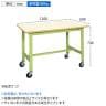 【抗菌加工】サカエ 軽量作業台KSタイプ 移動式・直進安定金具無し KS-126PURIG 幅1200×奥行600×高さ740mm【SIAA】-6