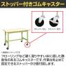 【抗菌加工】サカエ 軽量作業台KSタイプ 移動式・直進安定金具無し KS-127PURIG 幅1200×奥行750×高さ740mm【SIAA】-3