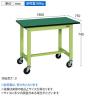 【抗菌加工】サカエ 軽量作業台KSタイプ 移動式・直進安定金具無し KS-187FEUR 幅1800×奥行750×高さ740mm【SIAA】-6