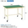 サカエ 軽量作業台KKタイプ 移動式 直進安定金具無し 幅1800×奥行750×高さ810mm KK-69FUB1I-1