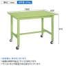 サカエ 軽量作業台KKタイプ 移動式 直進安定金具無し 幅1800×奥行600×高さ810mm KK-68SUB1-1