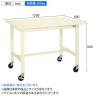 サカエ 軽量作業台KKタイプ 移動式 直進安定金具無し 幅1200×奥行600×高さ840mm KK-48SUB2I-1