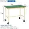 サカエ 軽量作業台KHタイプ 移動式 直進安定金具無し 幅900×奥行750×高さ900mm KH-39FUBI-1