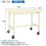 サカエ 軽量作業台KHタイプ 移動式 直進安定金具無し 幅900×奥行600×高さ900mm KH-38SUBI-1